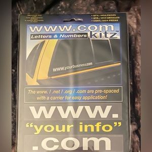Chroma Graphics WWW.COM Letters & Numbers Decal Kit-Promote Your Business-145 Pc